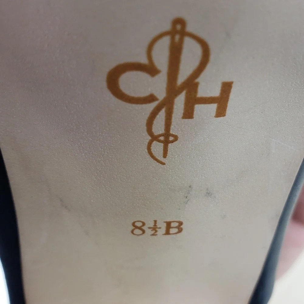 Cole Haan Sandal Size 8.5 Leather Platform Peep Toe Mule Heel Shoes Slingback - Picture 10 of 16